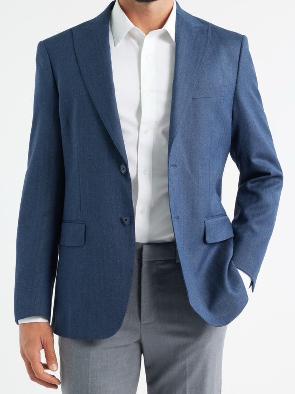 Daniel Hechter Men's Navy Blue Two-Button Blazer